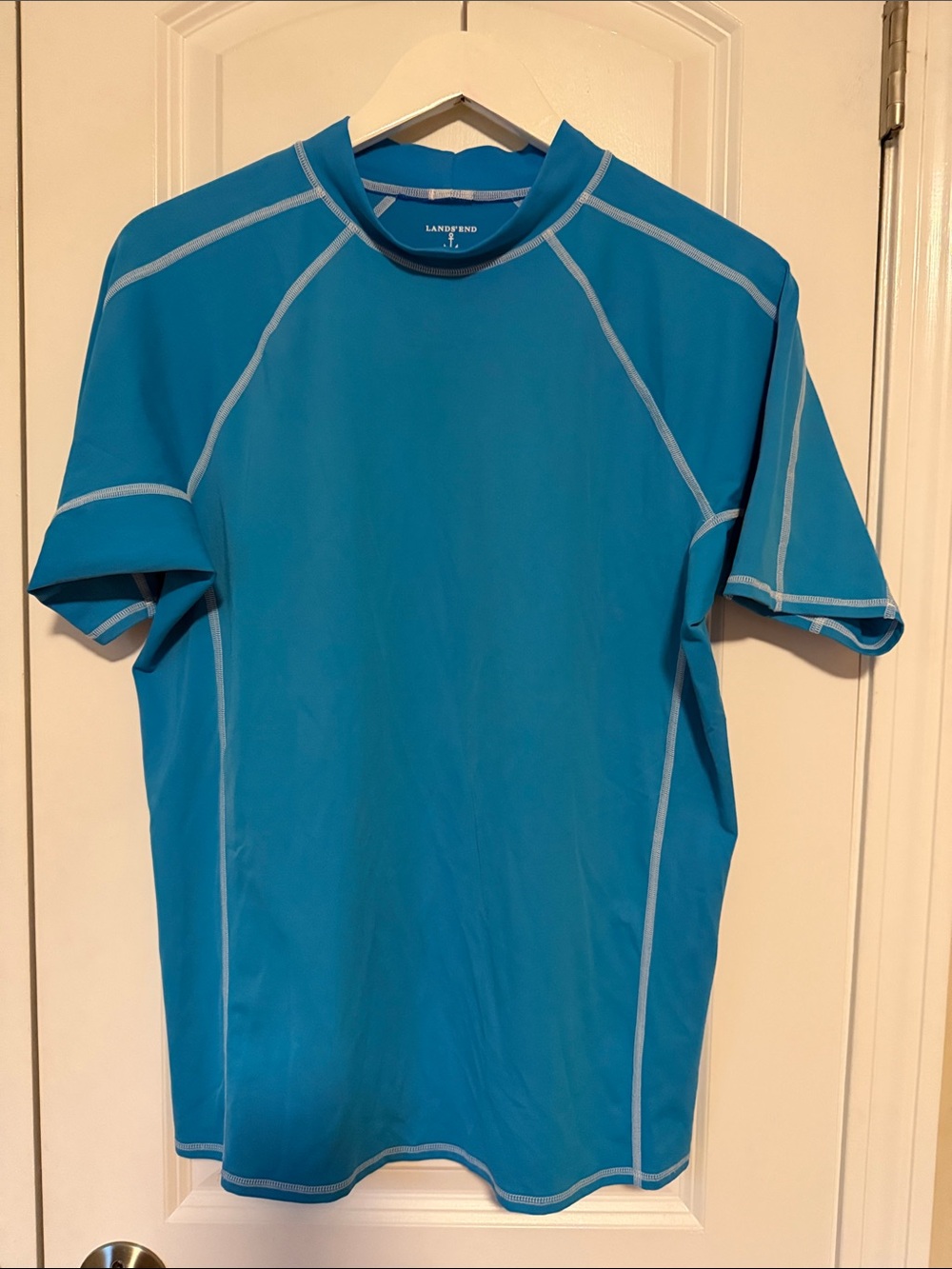 Lands end aqua rashguard boys teen 18H-20H